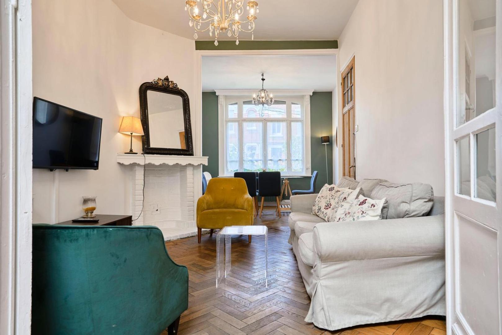 Ferienwohnung Beautiful 1900 House Full Equipped, 4Bdrm+ Garden! Lambersart Exterior foto