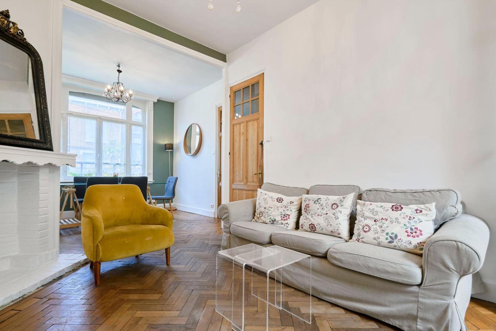 Ferienwohnung Beautiful 1900 House Full Equipped, 4Bdrm+ Garden! Lambersart Exterior foto